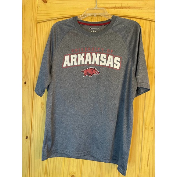 Champion Other - Champion University of Arkansas Short Sleeved Shirt in gray. Size L